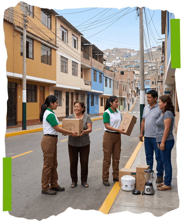 Beneficiados del programa de reciclaje
