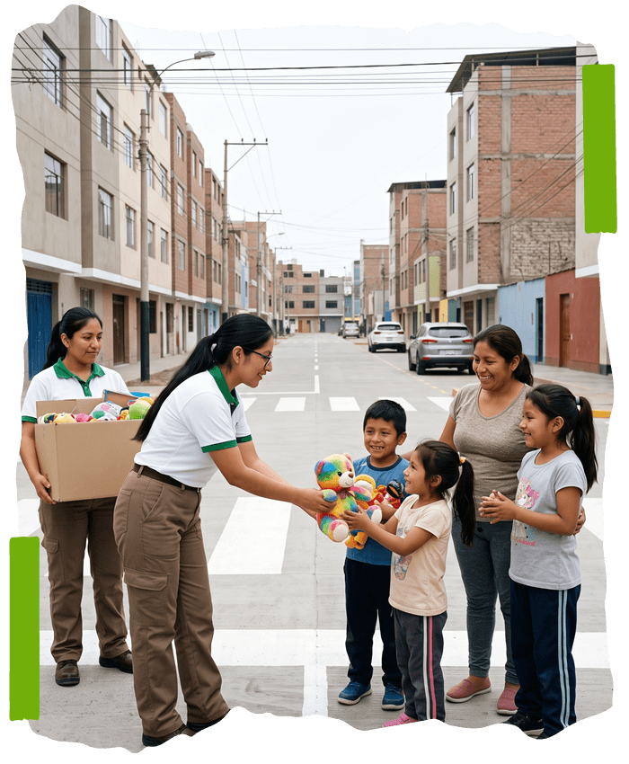 Beneficiados del programa de reciclaje