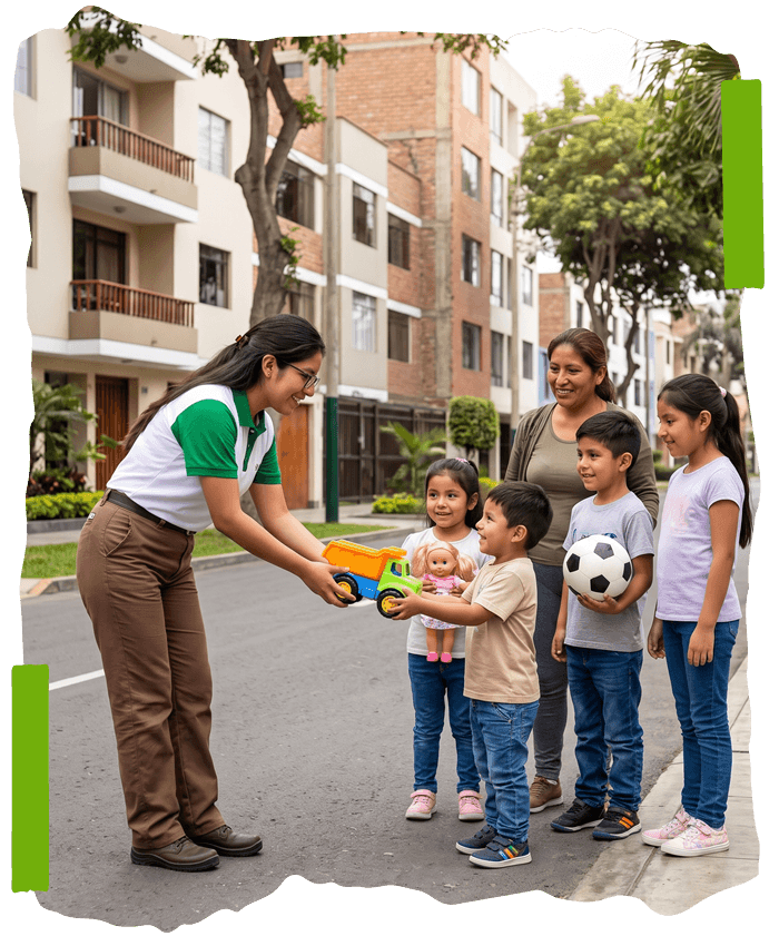 Beneficiados del programa de reciclaje