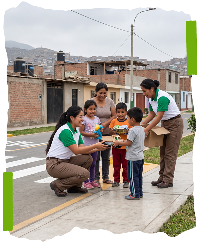 Beneficiados del programa de reciclaje