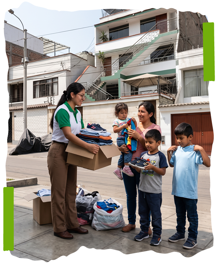 Beneficiados del programa de reciclaje