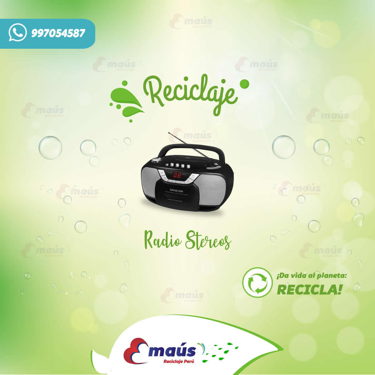Recicla radios stereos